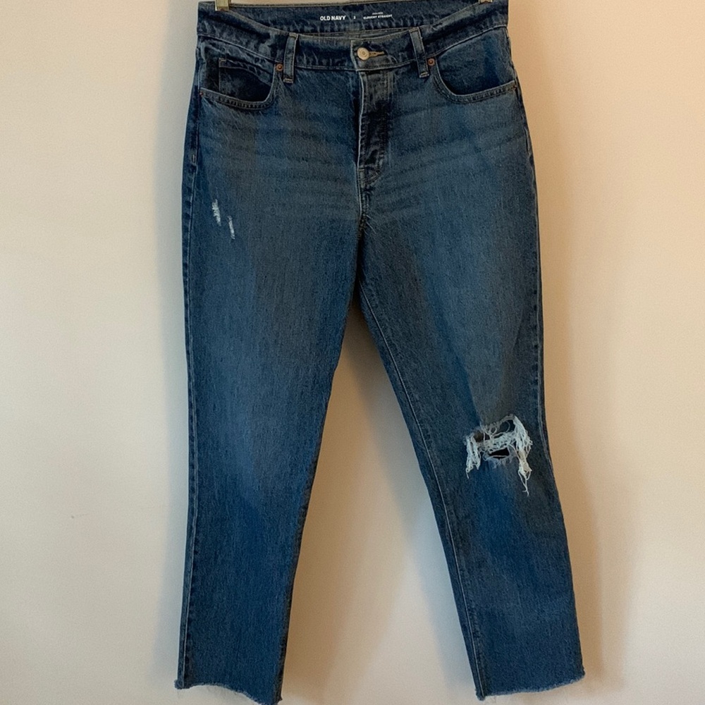 Old Navy Slouchy Straight High Rise Jeans